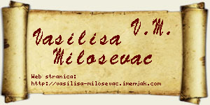 Vasilisa Miloševac vizit kartica